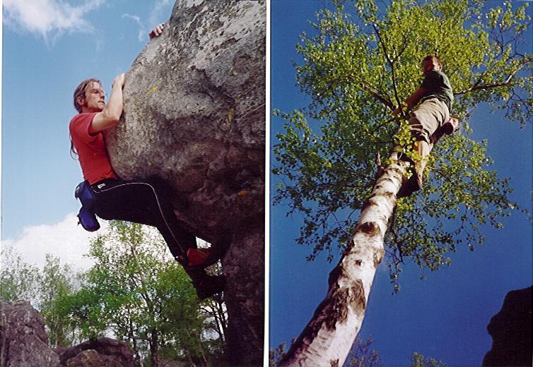 Two very different climbing styles