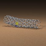 Kinked nanotube on table