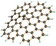 graphene sheet with adatom C62H20